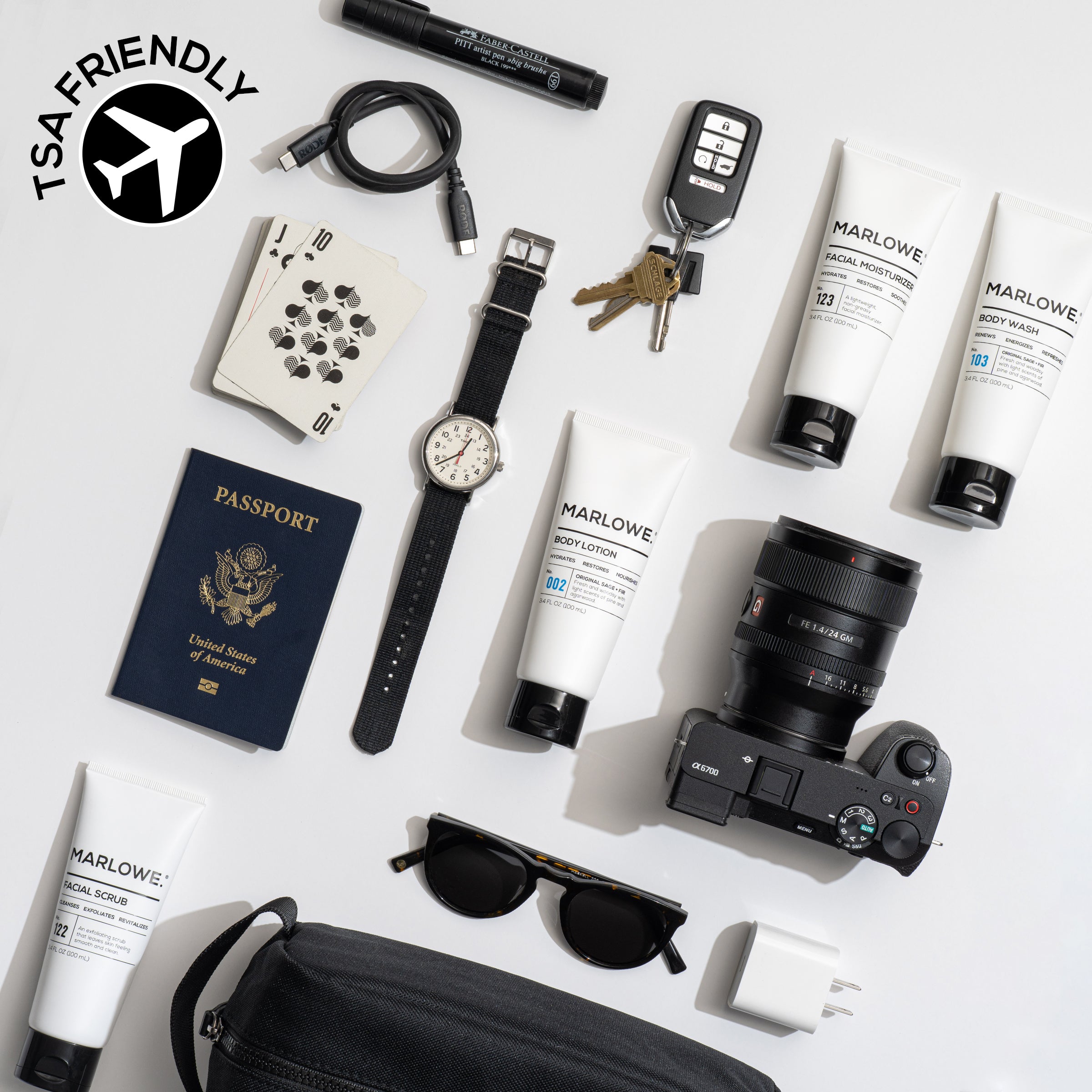 Travel Face and Body Kit. TSA-Approved. 4-Pieces - Image 8