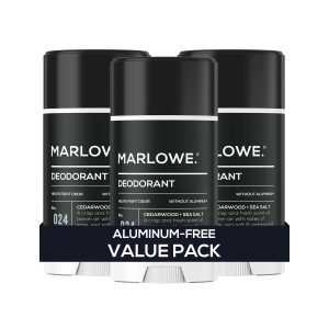 Aluminum-Free Deodorant Stick ?? Cedarwood + Sea Salt Scent (3-Pack)