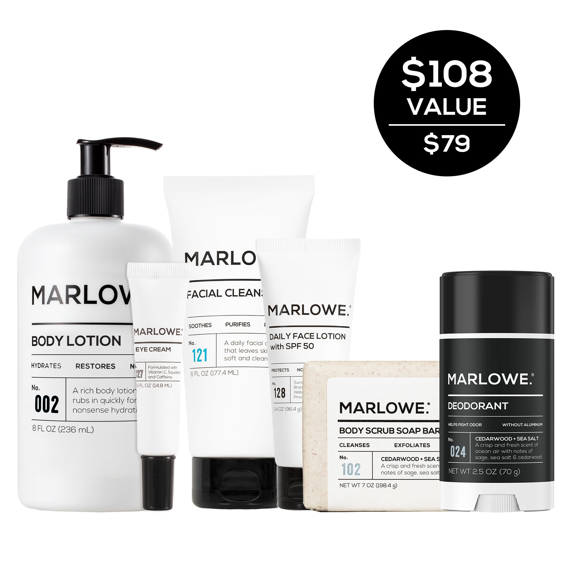 Complete Skincare Set ? Cedarwood + Sea Salt