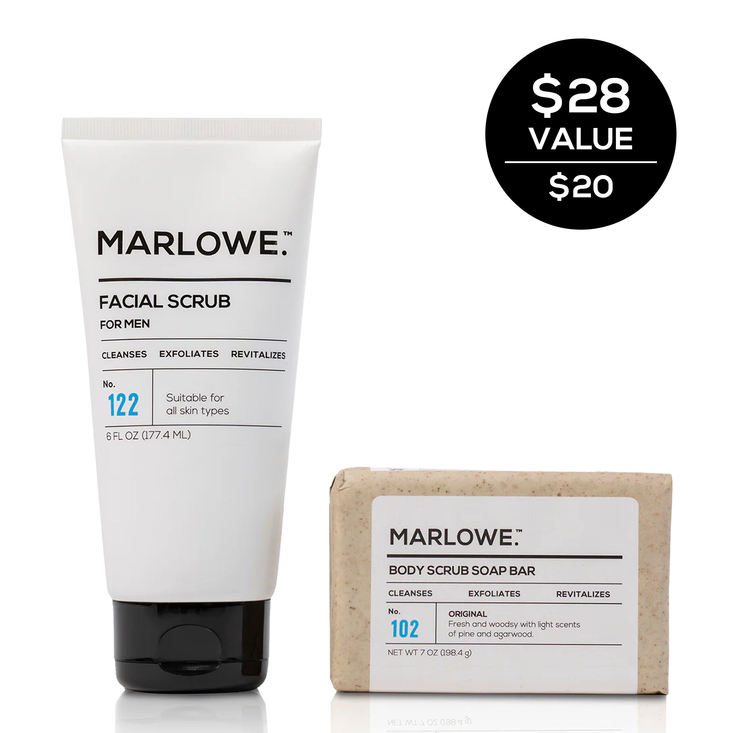 Exfoliating Face and Body Scrub Set